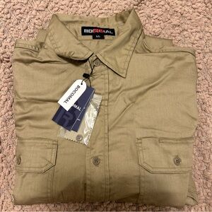 Bocomal FR Shirt XL Plaid Button Down Flame Resistant CAT2 Work Wear Welding
